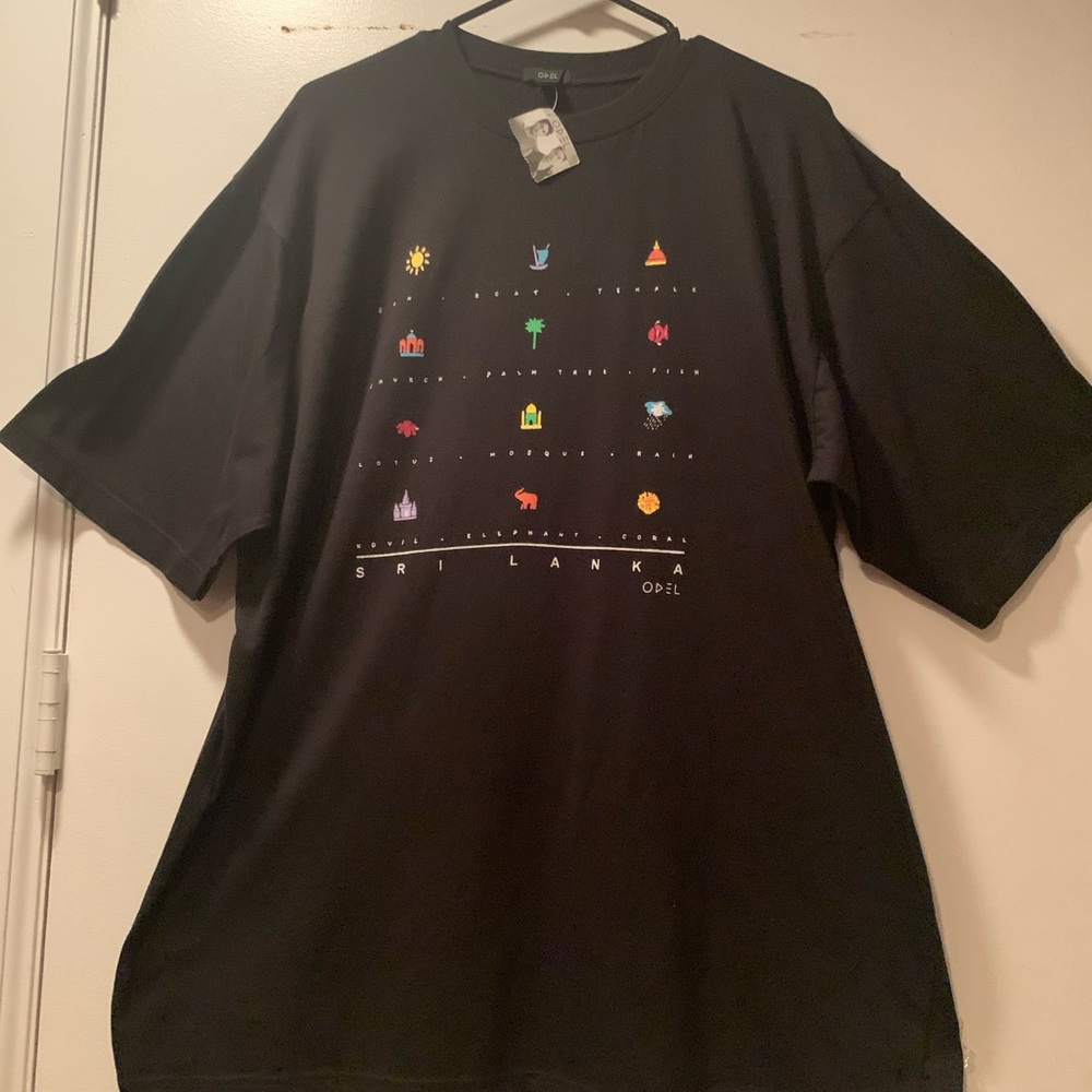 Odel T shirt night shirt black premium 100% cotton XXL NWT unisex